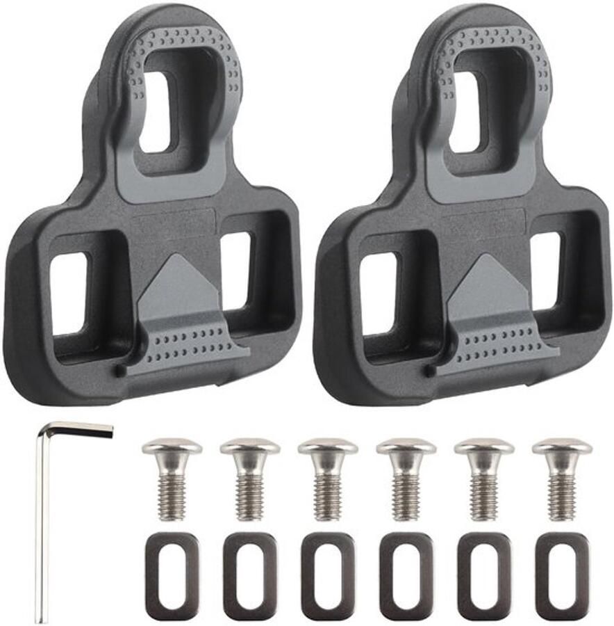 Fietsschoenplaatjes compatibel met Look KEO Bike Grip Cleats Fietsschoenen voor Fietsschoenen Indoor Outdoor Road Mountainbike Schoenplaatjes Set Racefiets Pedalen met Montageset Anti-Slip TPU
