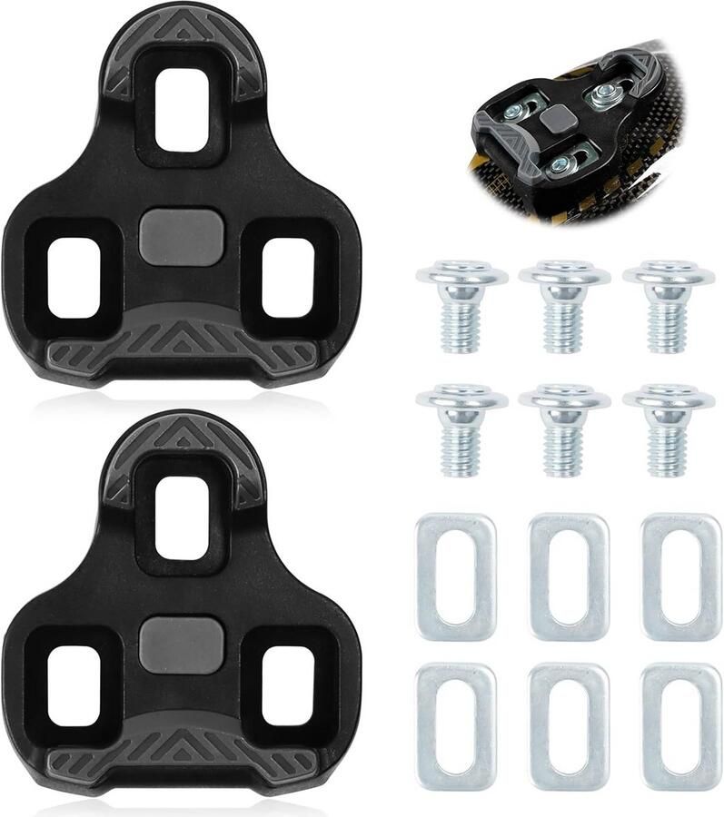 Fietsschoenplaatjes Compatibel met Look Keo Pedalen 3-Gaats Systeem
