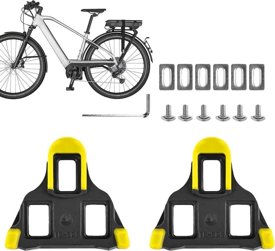 Schoenplaatjes fietsschoenplaatjes 6 graden floatsysteem fietsschoenplaatje wegschoenplaatje voor indoor en racefietsen