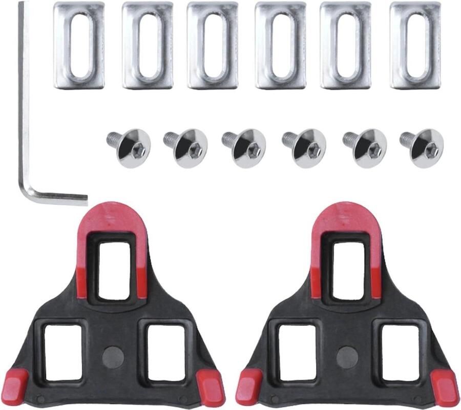 Fietsschoenplaatjes Fietsclips SPD Cleats Stabiliteit op de fiets Zelfvergrendelende functie Standaard maat Rood