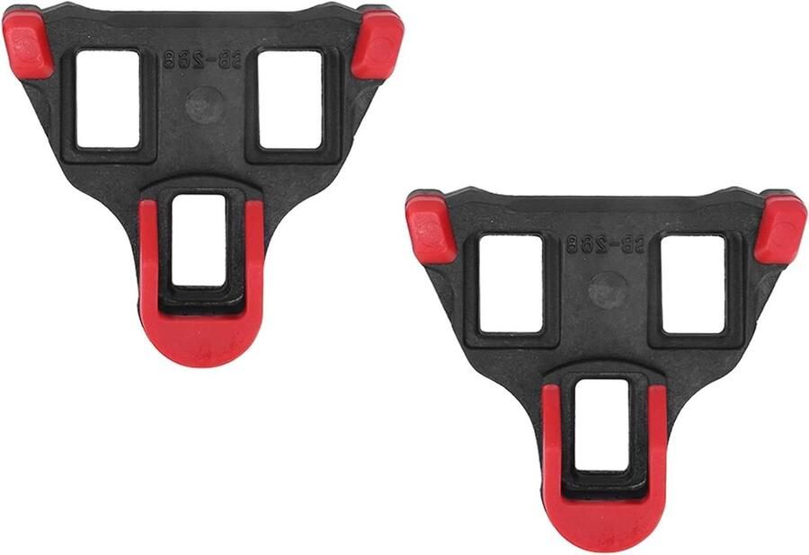 Fietsschoenplaatjes Pedaal Cleats Racefietsen 6 Graden Vlotter 2 Stuks Zwart Rood