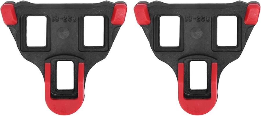 Fietsschoenplaatjes Pedaalplaatjes Fietsen 6 Graden Vrijheid 112 gram Zwart Rood