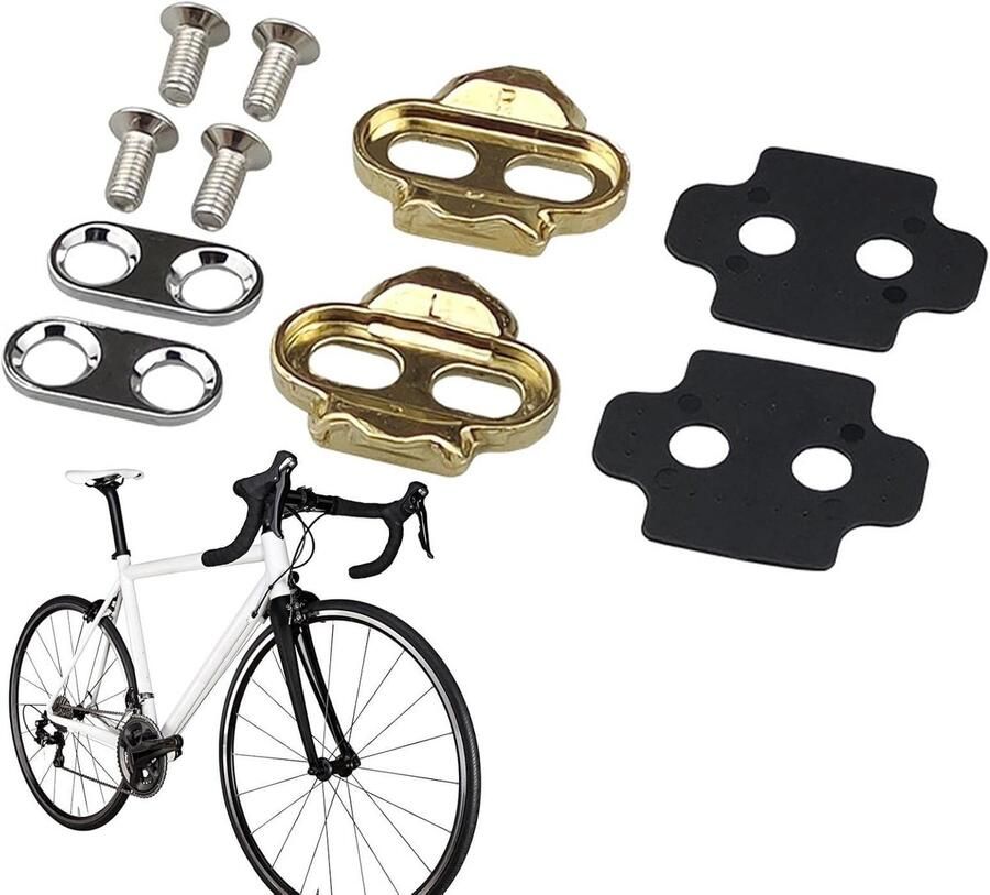 Fietsschoenplaatjes Pedalen adapters Fietsen met klikpedalen Stevig koper materiaal 52 Gram Zilver