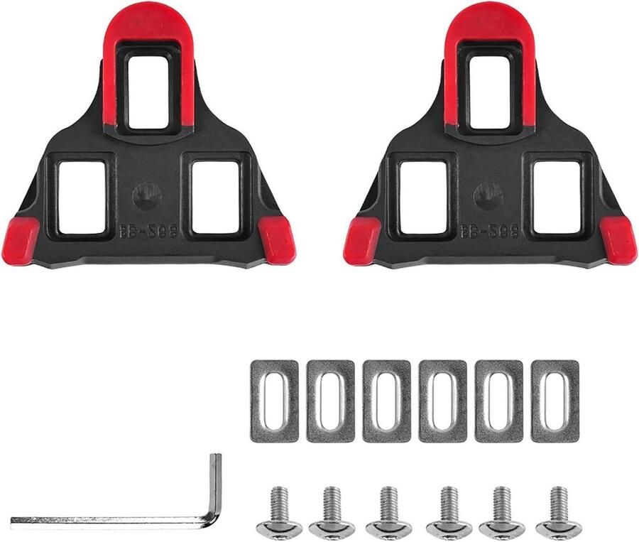 Fietsschoenplaatjes Racefietspedalen Fietsen Compatibel met Shi o 2 stuks Rood