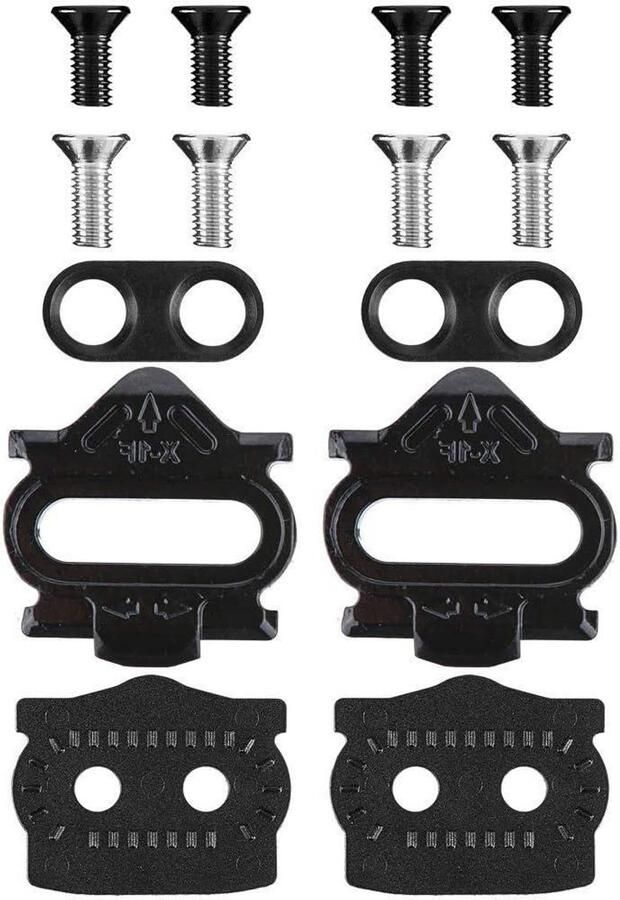 Fietsschoenplaatjes Schoenplaatjes set Fietsen met klikpedalen 4 graden zijwaartse bewegingsvrijheid 9x4.5x Zwart