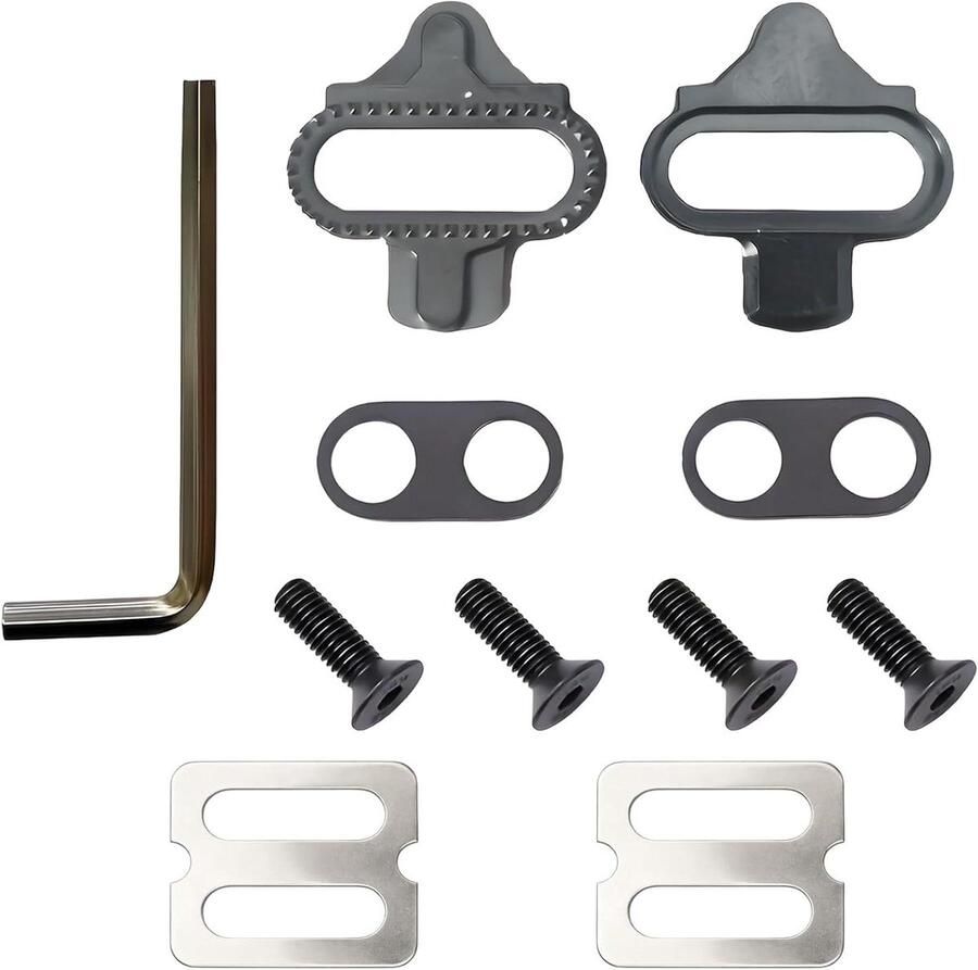 Fietsschoenplaatjes Set Cleats Platen Fietsen Krachtoverbrenging SPD Compatibel 2 Stuks Zwart