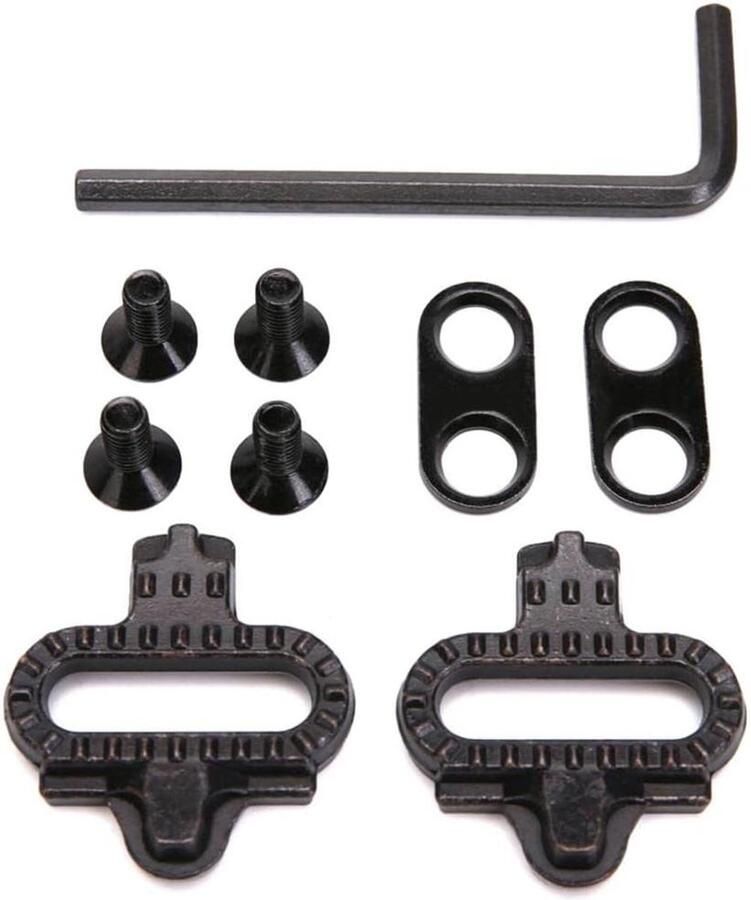 Fietsschoenplaatjes Set Cleats voor Fietsen Mountainbiken Koolstoflegering Materiaal x Zwart