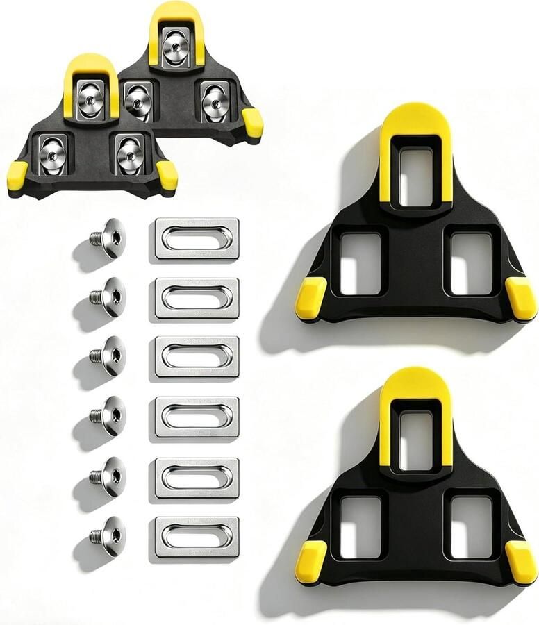 Fietsschoenplaatjes Set Pedaal Noppen Racefiets Training Universele Compatibiliteit 8 x Zwart
