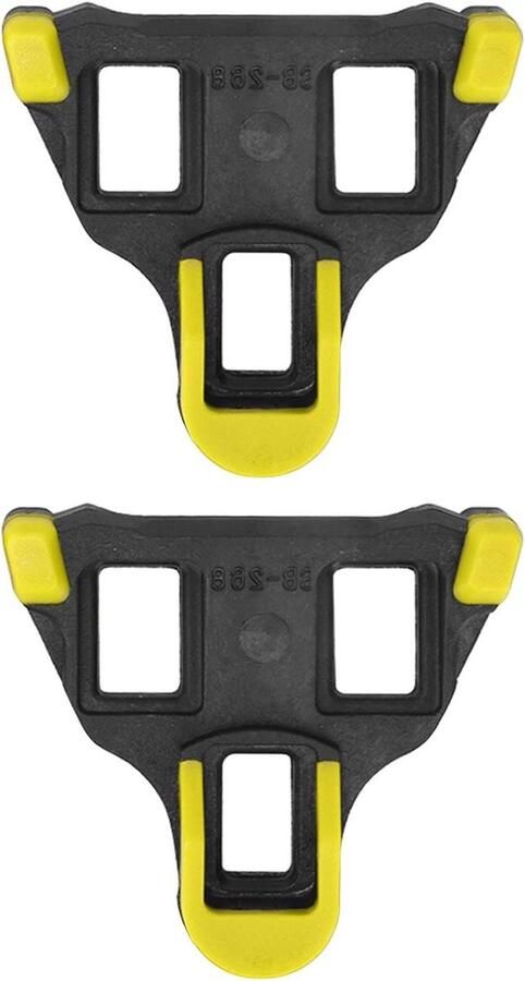 Fietsschoenplaatjes Set Raceplaatjes Comfortabel Fietsen 6 Graden Drijvend Universeel Zwart Geel