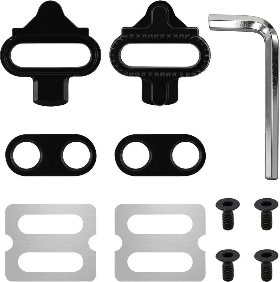 Fietsschoenplaatjes Set SPD Plaatjes Fietsen & Wielrennen Antislip CrMo Staal 12 Graden Float Zwart