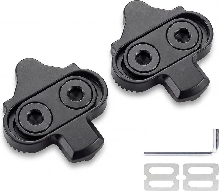 Fietsschoenplaatjes SPD Cleats Fietsen 12 Graden Bewegingsvrijheid Set van 2 Zwart