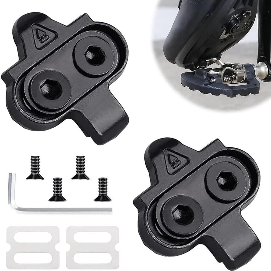 Fietsschoenplaatjes SPD Cleats Fietsen Binnen Duurzaam Staal 9.4 x Zwart