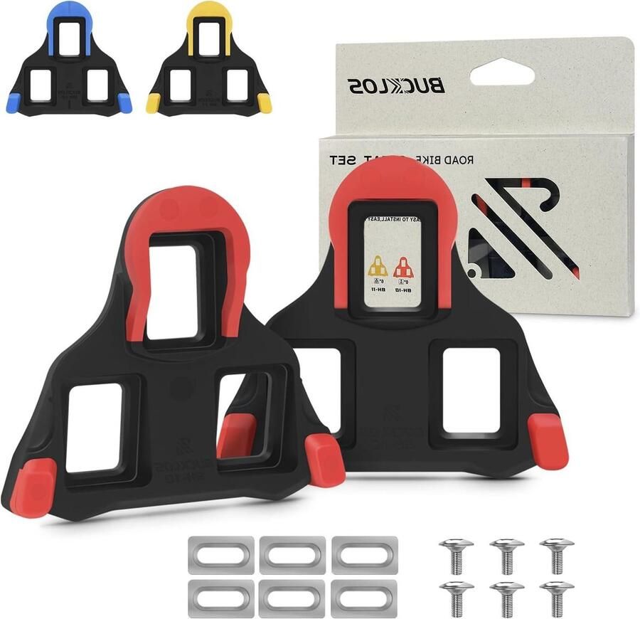 Fietsschoenplaatjes SPD SL Cleats Racefietsen 3 Float Opties Compatibel met 3-gaats Rood