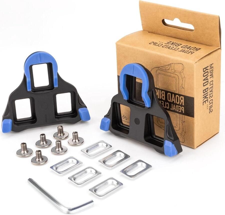 Fiets Cleats Schoenplaatjes Racefietsen Drie Float Opties 3-Gaats Blauw