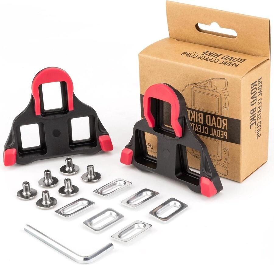 Fietsschoenplaatjes SPD-SL Cleats Racefietsen Drie Float Opties 3-gaats Rood Blauw Geel