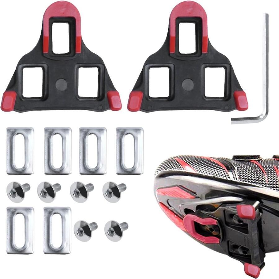 Fietsschoenplaatjes Vervangende Clips Fietsen Optimaliseren Zelfvergrendelend 2 Stuks Rood