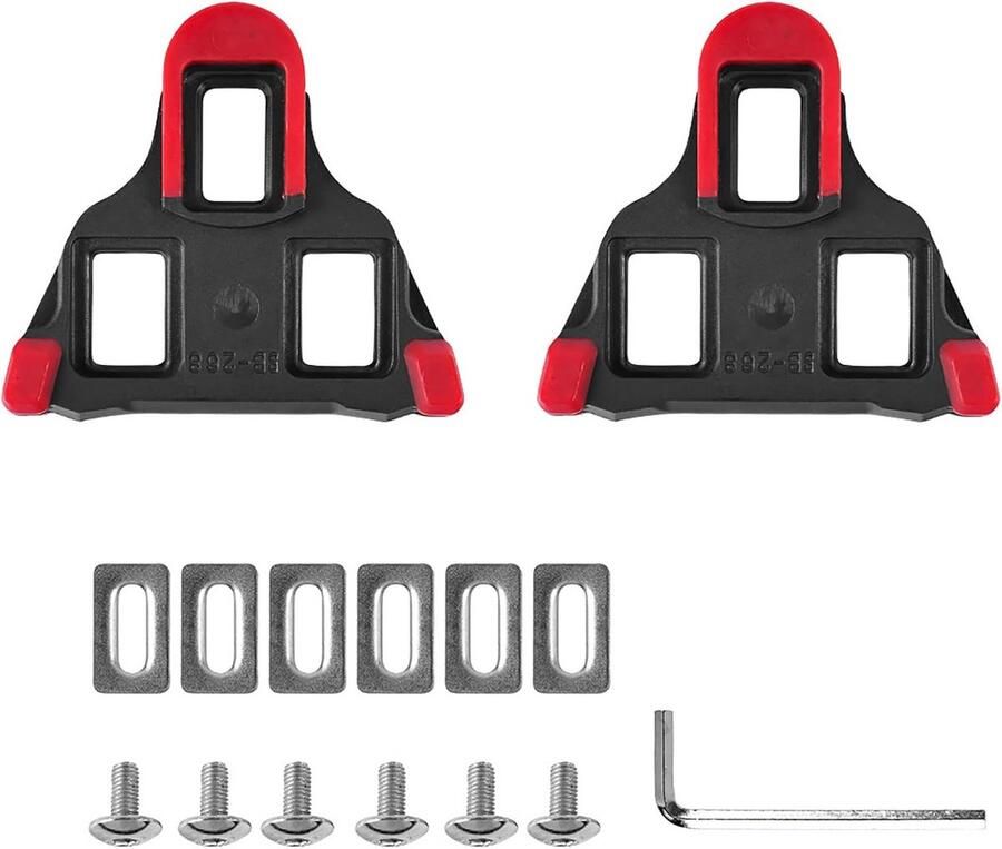 Fietsschoenplaatjes voor Racefiets en Sportschool Rood