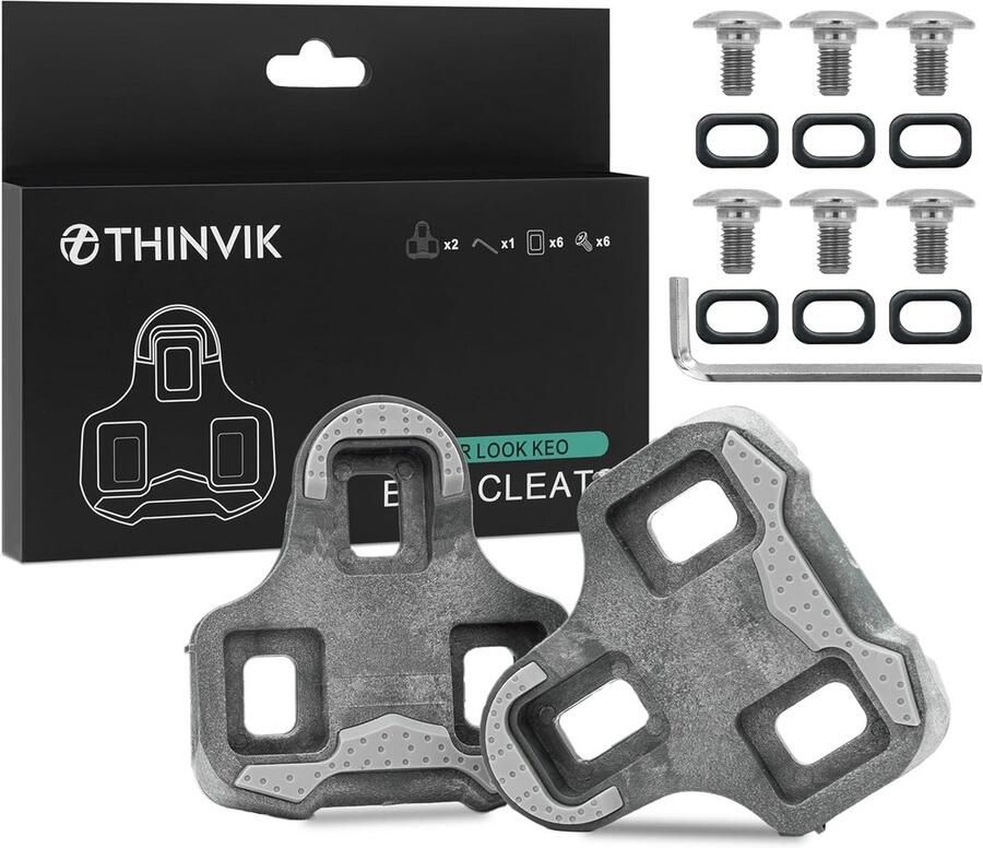 Fietsschoenplaatjes voor Racefiets Verstelbare Drijvende Graden Antislip Compatibel met Look Keo Grip