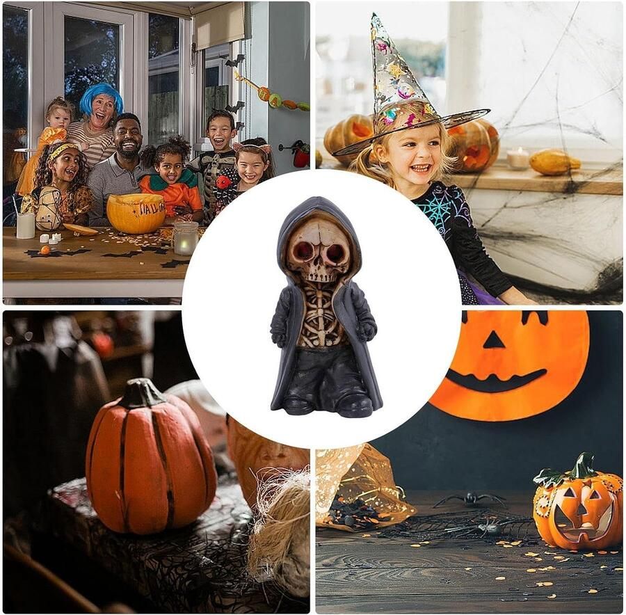 Figuurtje Harsen Spookachtige Angstaanjagende Miniatuur Halloween Staande Skelet Figuur Als Decoratie Voor Spookhuis Filmavond Open Haard En Schoorsteenmantel Huiseigenaren