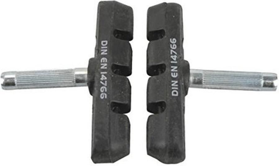 FISCHER Remschoenen remblokken voor V-rem en cantilever-rem geschikt voor fietsen en e-bikes DIN EN 14766 2 stuks