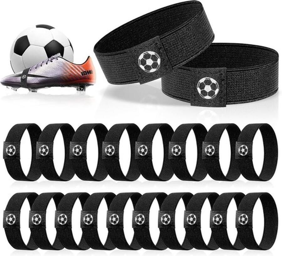 Fixerende Banden voor Voetbalschoenen 10 Paar Verstelbare Elastische Band om Losraken van Veters te Voorkomen Vetershouder voor Kinderen en Volwassenen