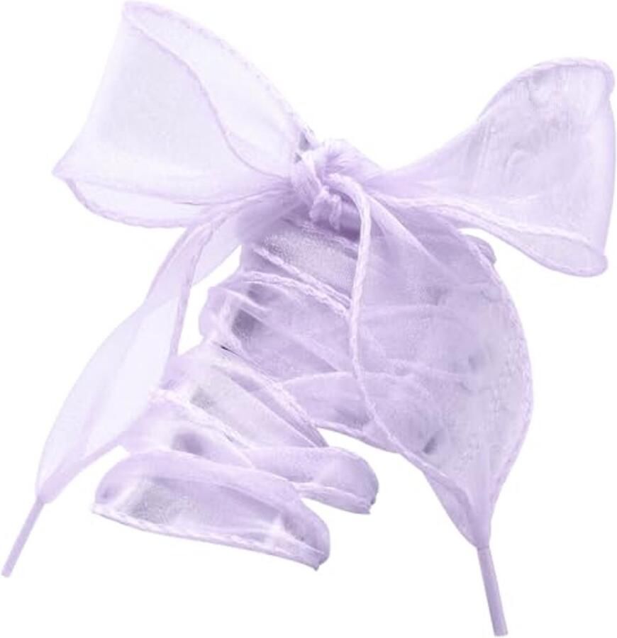 Flat snow yarn fashionable shoelaces wide trendy and sheer (2 pairs)
