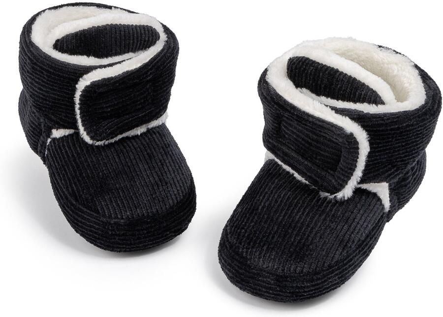 Fleece laarsjes voor pasgeborenen warme antislip winterschoenen met zachte zool schattige verstelbare kruipschoentjes peuterschoenen geschikt voor en peuters