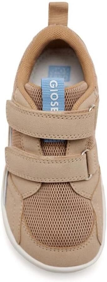 Flexibele Barefoot Sneakers voor Jongens Kaki met Oranje Details