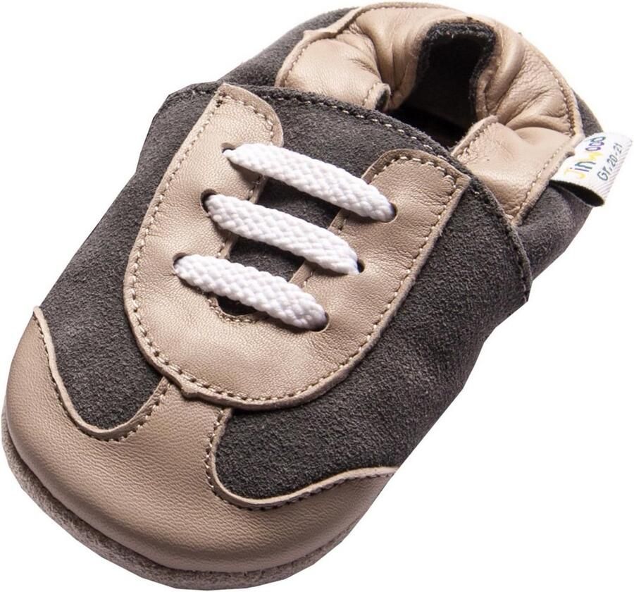 Flexibele Leren Binnenschoenen Jongens Antislip Zachte Zool