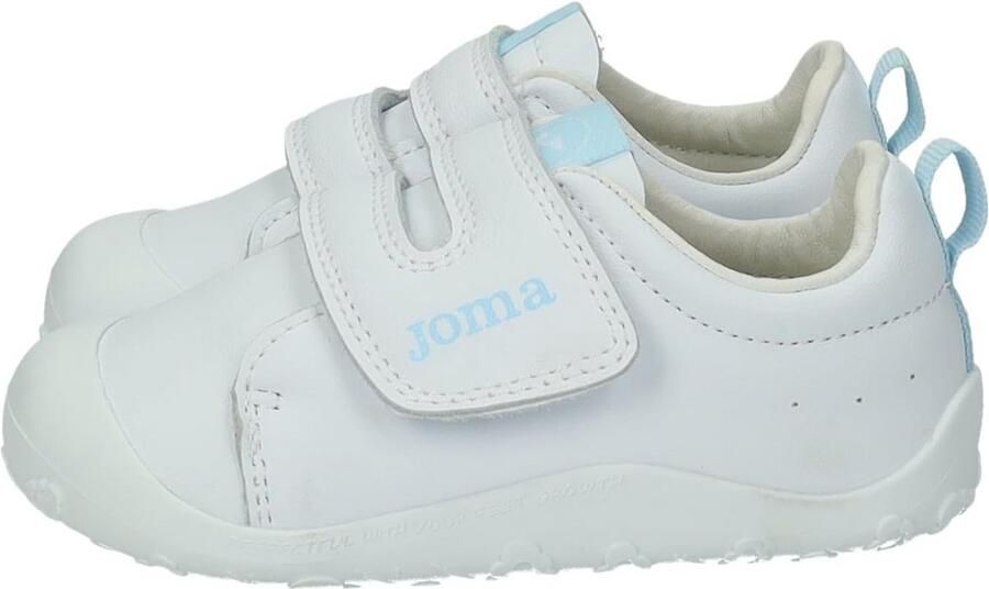 Flexibele Sneakers voor Baby's en Peuters Wit en Blauw met Klittenband