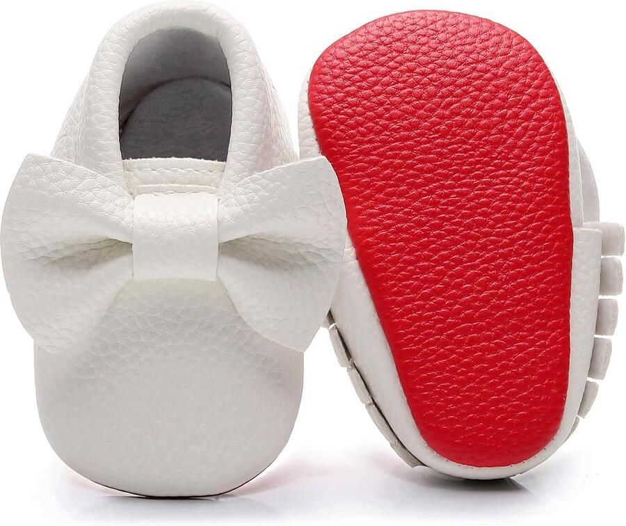 Flexibele Zachte Baby Slofjes Moccasins met Franjes Kraamschoentjes & Peuterschoenen