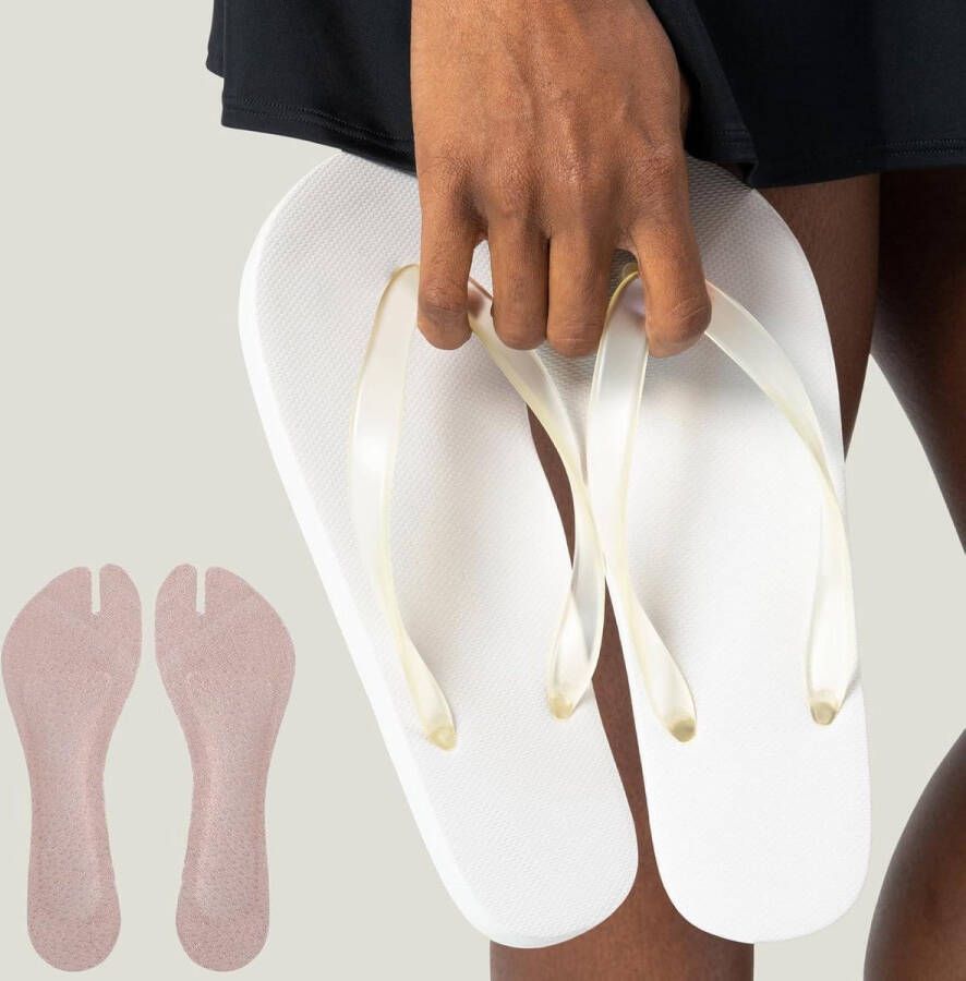 Flip-flop inlegzolen met zelfklevende teenslippers Comfortabele schoeninlegzolen met kussens Voetcomfort voor flipflops