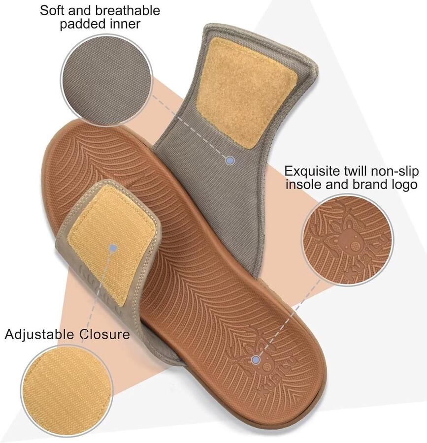 Flip Flops met Orthopedische Steunzolen EU Chestnut Ideaal voor Plantenfascitis ShopVlot