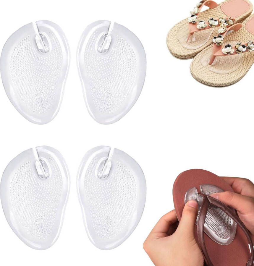 Flip Flops Protection 2 Pairs of Non-Slip Flip Flops Flip Flops Insoles Toe Protection Gel Sandals Cushions Gel Pads for Flip Flops