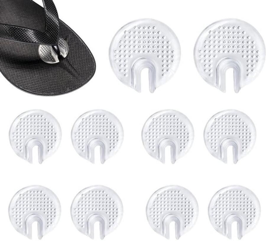 Flip-Flops Transparant Antislip Zacht PU 5 Paar Teenbescherming Comfortabel Voetkussen Sandaal