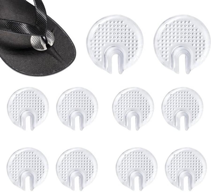 Flip-Flops Transparant Antislip Zacht PU 5 Paar Teenbescherming Comfortabel Voetkussen Sandaal