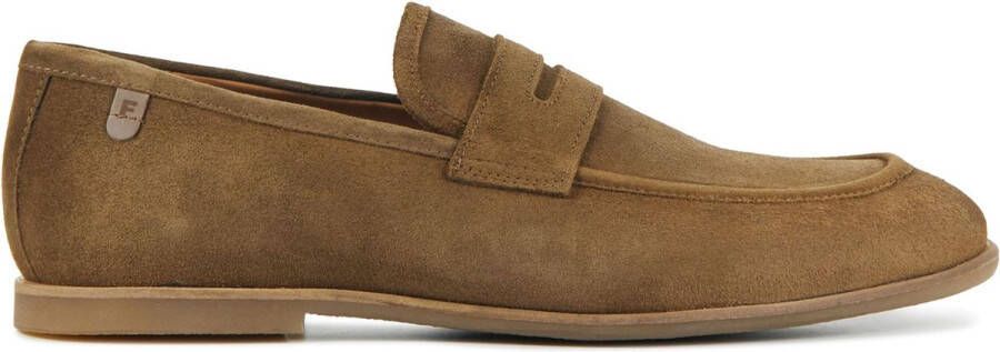 Floris van Floris van Bommel van Floris van Bommel Instappers Heren Instapschoenen Herenschoenen Suède SFM-40017 Cognac
