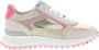 Floris van Floris van Bommel van Floris van Bommel Sneakers Dames Lage sneakers Damesschoenen Leer SFW-10106 print Slangenprint Goud - Thumbnail 3