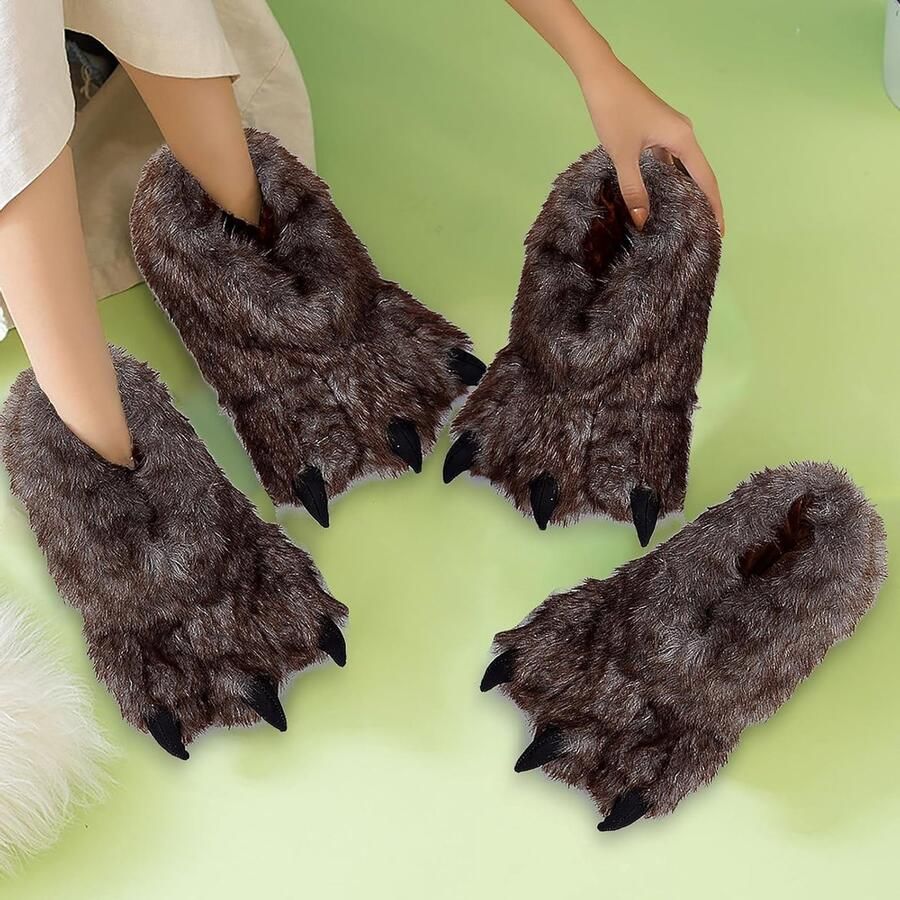 Fluffy Dierenpoot Slippers voor Cosplay Warme en Comfortabele Slippers met Antislip Zool en Schattige Ontwerpen