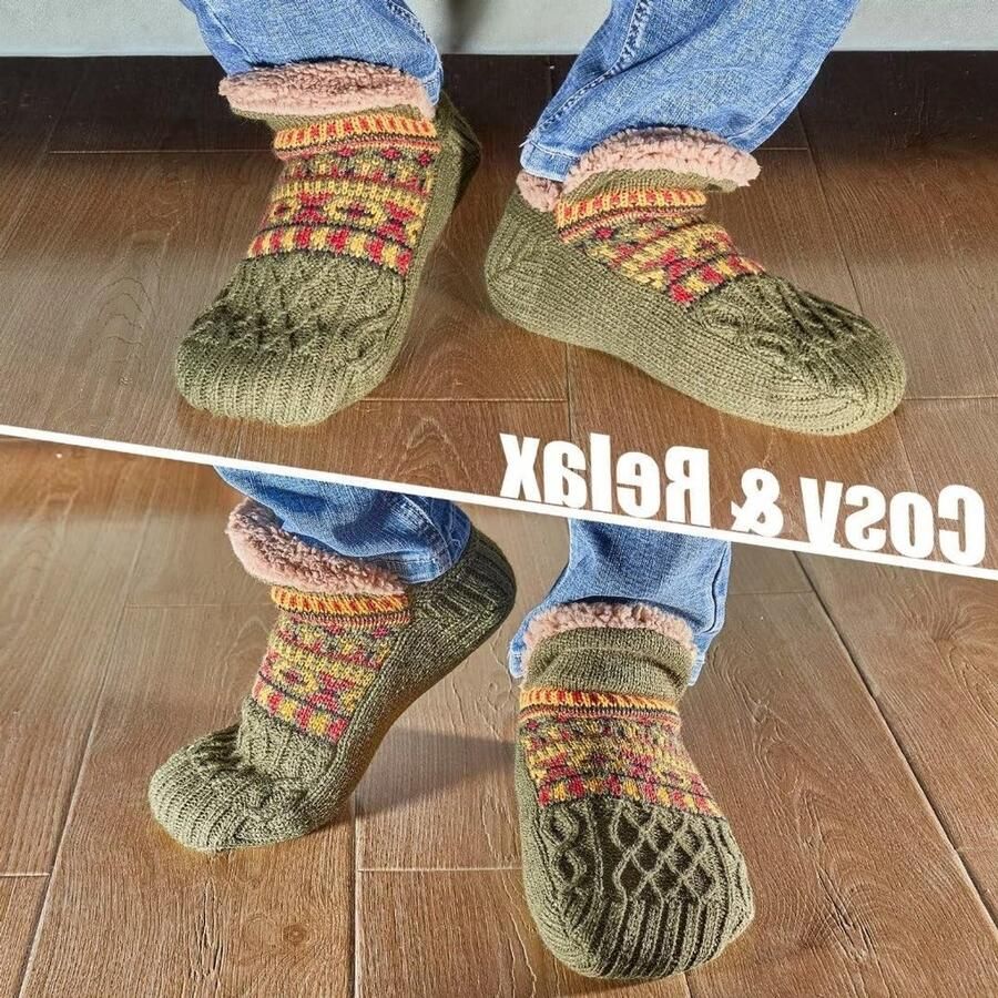 Fluffy Slipper Socks voor en met Antislip Warme Fleece Voering en Comfortabele Grip