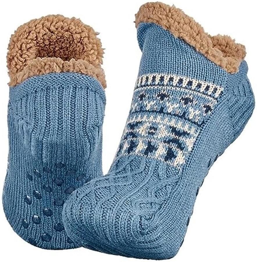Fluffy Slipper Socks with Non-Slip Grippers for Comfort