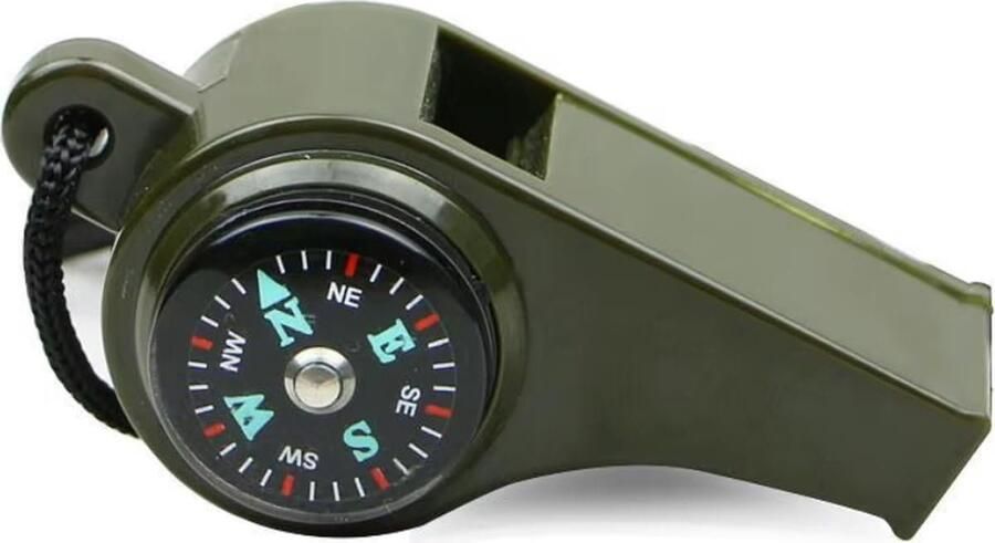 Fluit 3 in 1 Groen Met Kompas Met Temperatuurmeter Outdoor