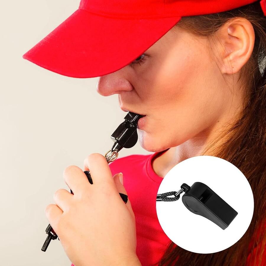 Fluitjes Luid Geluid Abs Plastic Fluitje met Koord in Training