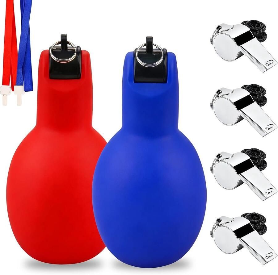 Fluitjes met 4 stuks metalen fluitje sportlessen scheidsrechterfluitje noodfluitje sportfluitje voor scheidsrechters sportleraren hondentrainers