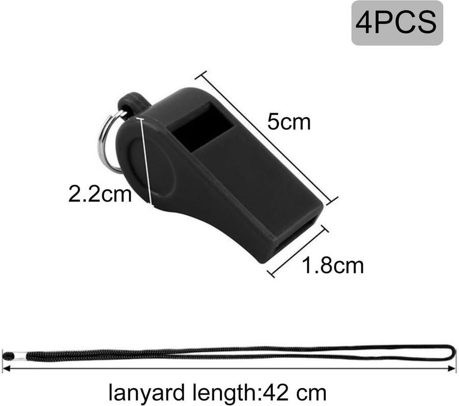 Fluitjes met lanyard sportfluitjes luid helder geluid fluitje voor coaches scheidsrechters en ambtenaren