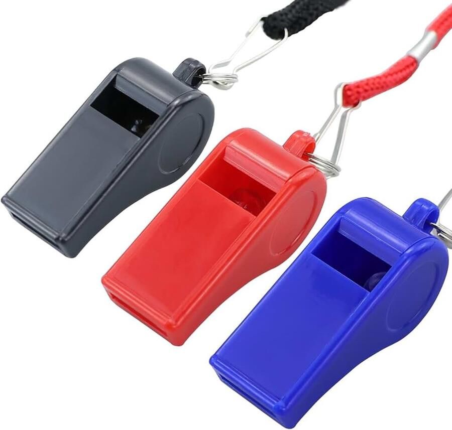 Fluitjes met Riem Luid Geluid voor Training & Noodsignalen Waterdichte Scheidsrechtersfluit voor Voetbal Hondentraining en Zelfverdediging