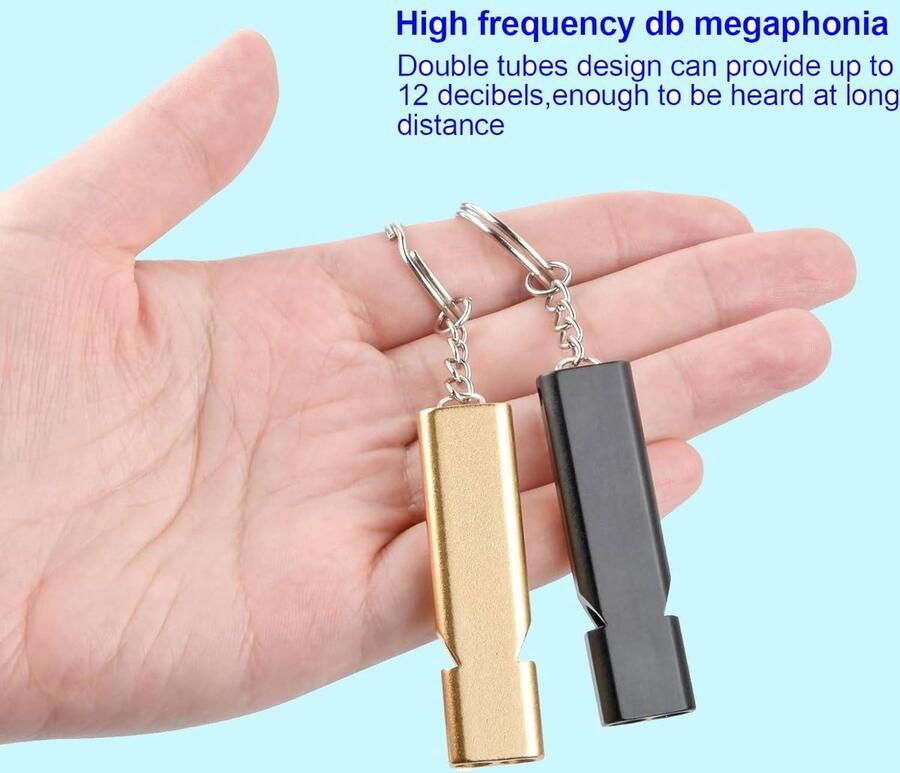 Fluitjes met sleutelhanger luide noodgevallen outdoor survival en scheidsrechterfluitje geschikt voor noodsituaties kamperen wandelen en sport
