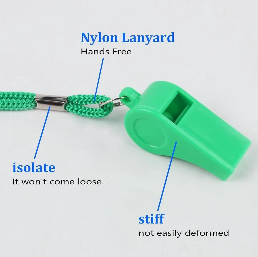 Fluitjes Sportfluitjes Luide Duidelijke Scherpe Scheidsrechterfluitje met Lanyard Ref Fluitjes voor Voetbal Sport Docenten Trainers Nood Overleving Camping Reddingsfluitjes