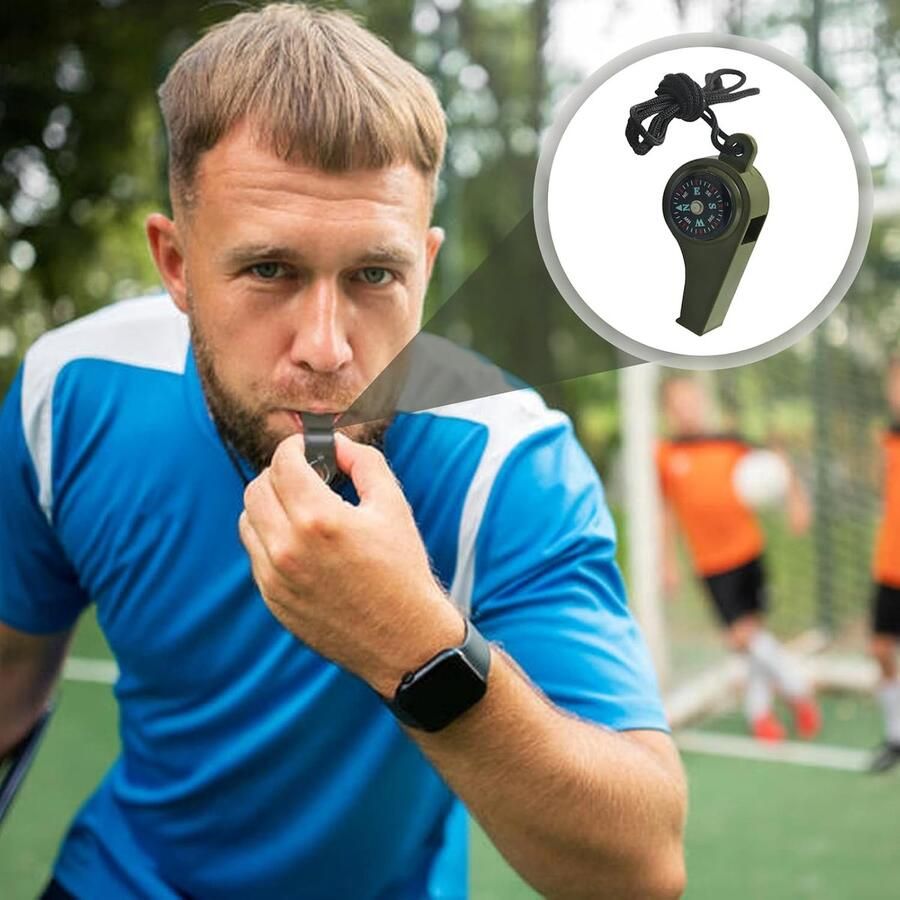 Fluitjes van roestvrij staal met halsband voor noodgevallen luid en helder geluid scheidsrechter fluitje trillerfluitje sportlessen ideale keuze voor trainers