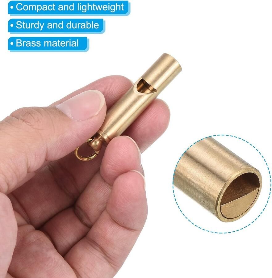 Fluitjes veiligheidsfluitje met sleutelhanger messing outdoor survival fluitje super luid voor kamperen wandelen jagen